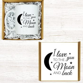LOVE U TO THE MOON MUG ΒΟΧ